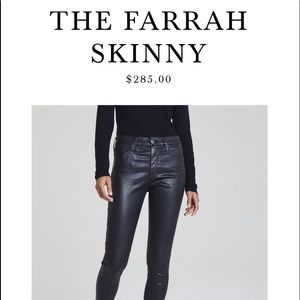 AG ADRIANO GOLDSCHMIED Leatherette lt-super black